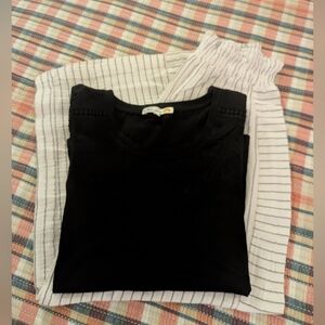 Women's Black And White Summer Outfit.